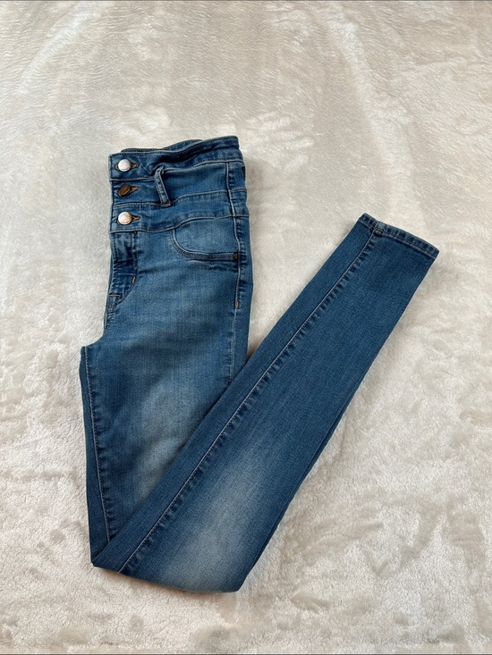 refuge Denim - Refuge Mid Wash High-Rise Jegging-Fit Skinny Jeans